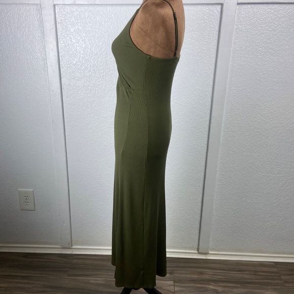 Nine Britton Olive Ribbed Green Sleeveless Maxi Dress Women’s Small - Picture 6 of 9